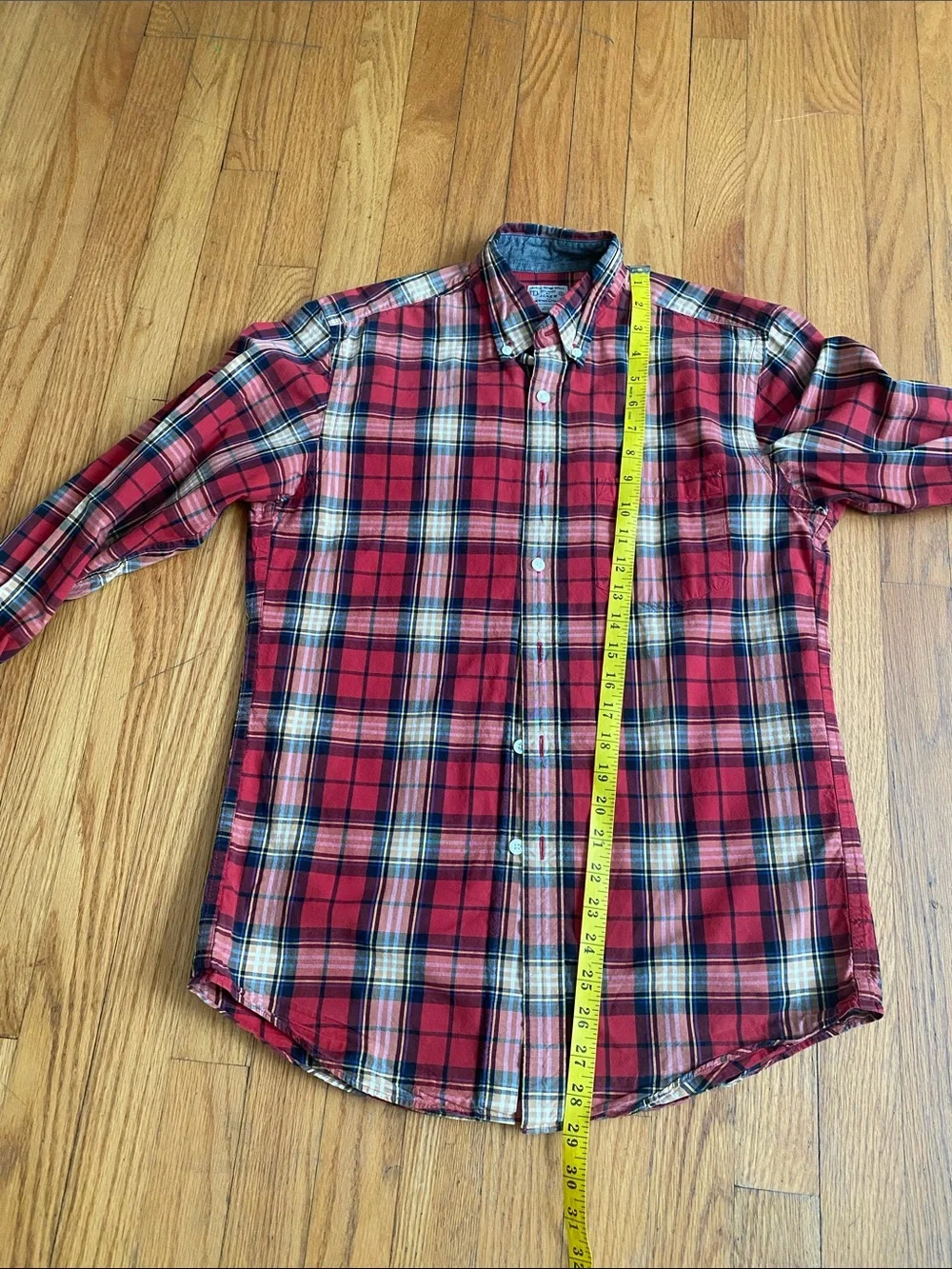 J. Crew Red Plaid Button-Down Shirt